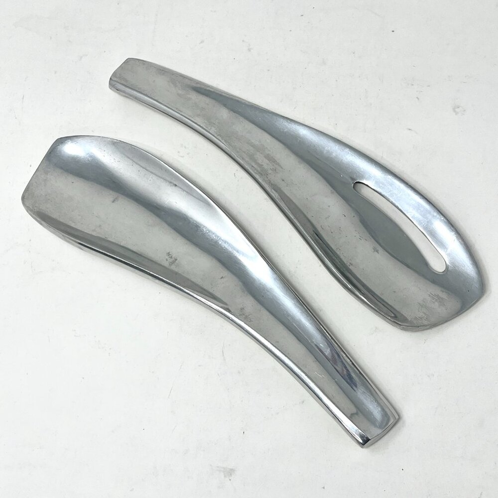 Vintage Dansk Salad Serving Set Aluminum Modernist Serve Ware Jens Quistgaard